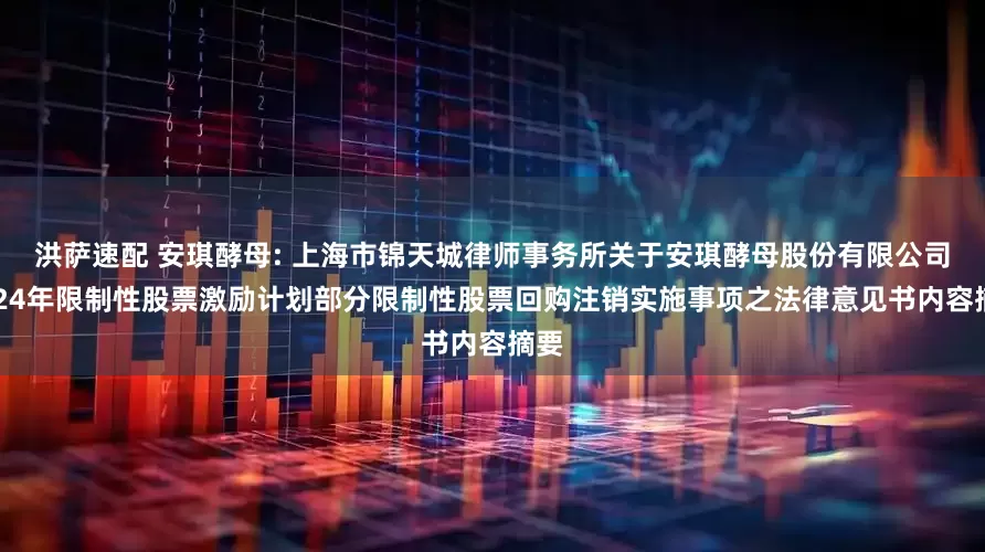 洪萨速配 安琪酵母: 上海市锦天城律师事务所关于安琪酵母股份有限公司2024年限制性股票激励计划部分限制性股票回购注销实施事项之法律意见书内容摘要