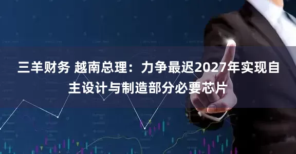 三羊财务 越南总理：力争最迟2027年实现自主设计与制造部分必要芯片